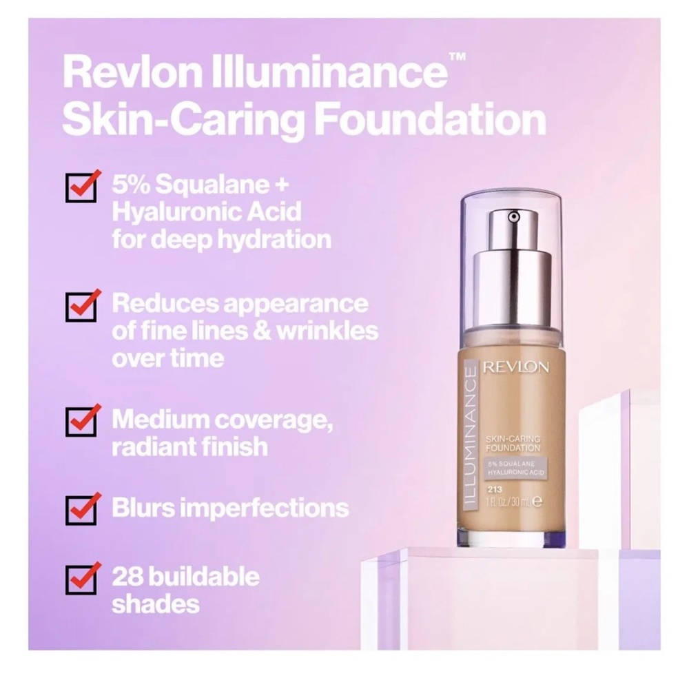 Revlon Illuminance Skin-Caring Foundation 305 Medium Sand 2 Count - Picture 5 of 7